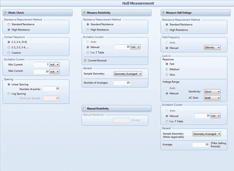 Hall measurement setup